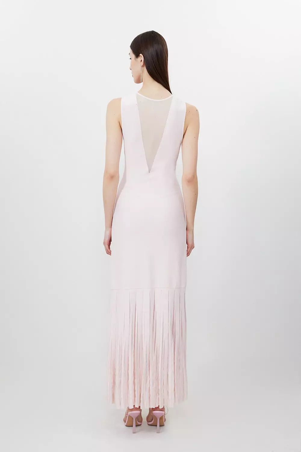 Milly One-Shoulder Sheer Knit Midi Dress | Neiman Marcus